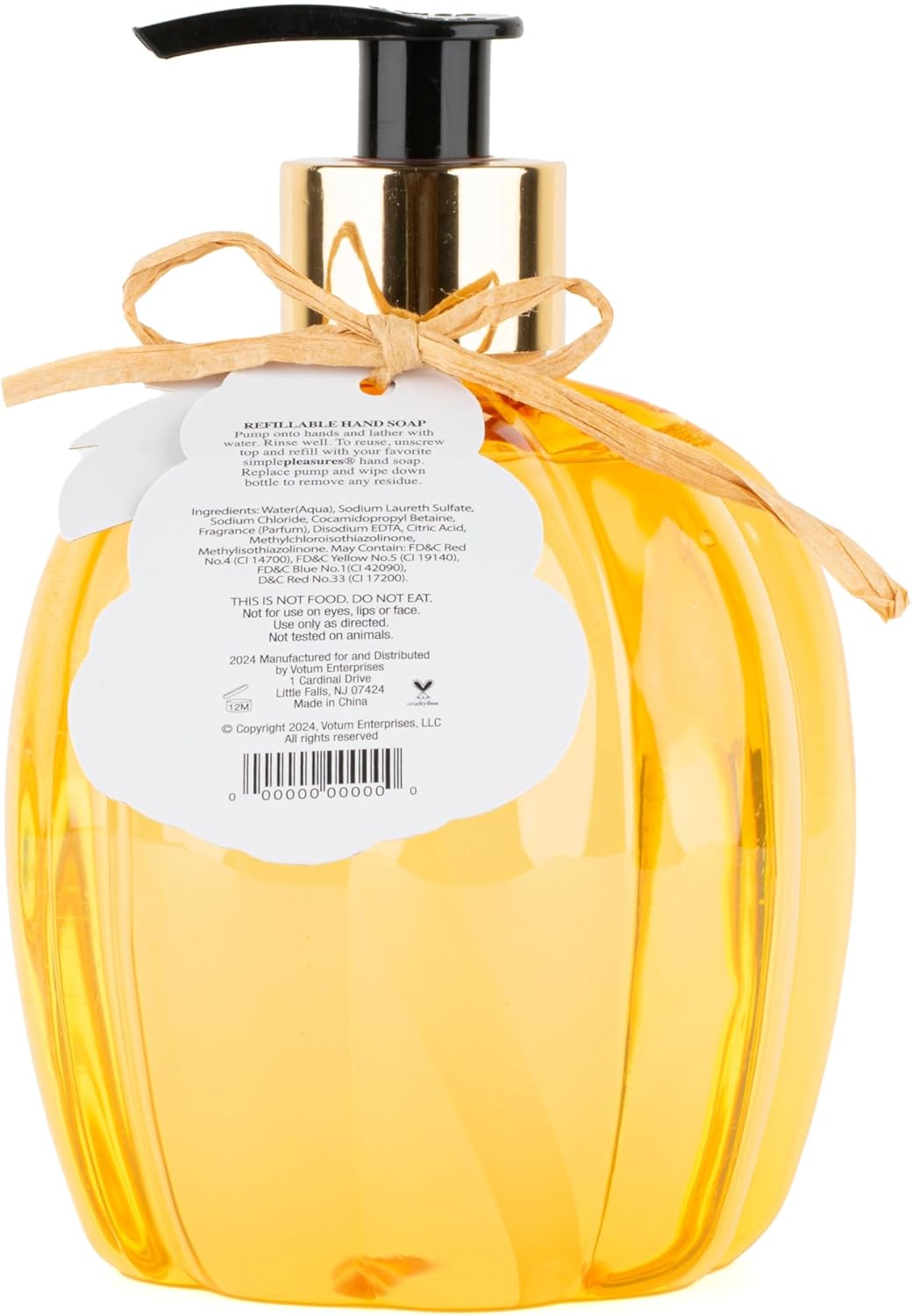 Pumpkin Shaped Hand Soap Dispenser 16oz with Calming Lavender Scented Liquid Soap - Image 7