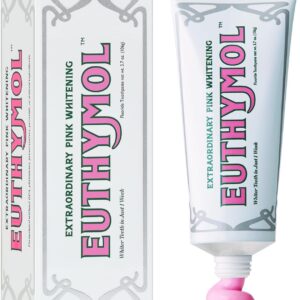 EUTHYMOL Whitening Toothpaste (3.7fl oz) - Stain Removal in 2 Weeks, Long-Lasting Freshness for Sensitive Gum & Teeth. Bad Breath, Cavity Prevention. Recyclable Aluminum Tube