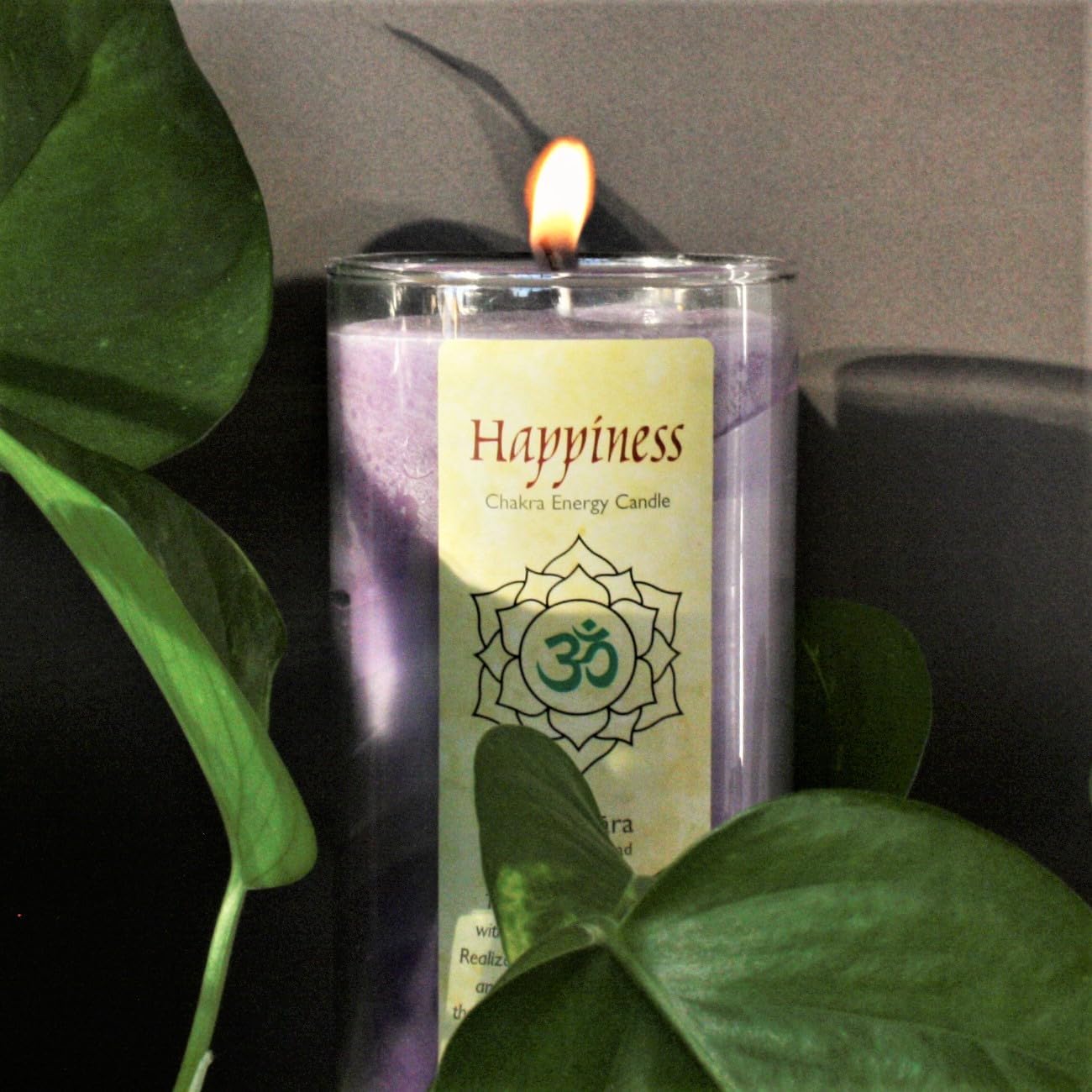 Premium Scented Candle Hand Made Chakra Energy Jar | 11 Oz Jar | Happiness, Sahasrara| Yoga, Prayer & Meditation Candle | Long Burn 60 Hours | Essent.Oils Patchouli, Labdanum, Frankincense | Aloha Bay - Image 3