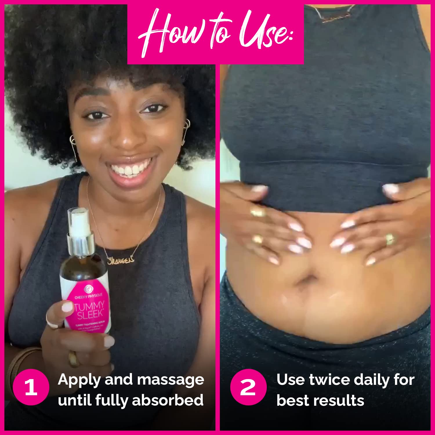 Tummy Sleek Stomach Firming Cream - Skin Tightening Serum for Belly - Helps to Improve the Appearance of Loose Skin and Cellulite on the Abdomen & Waist - Toning Body Lotion with Caffeine - Image 4