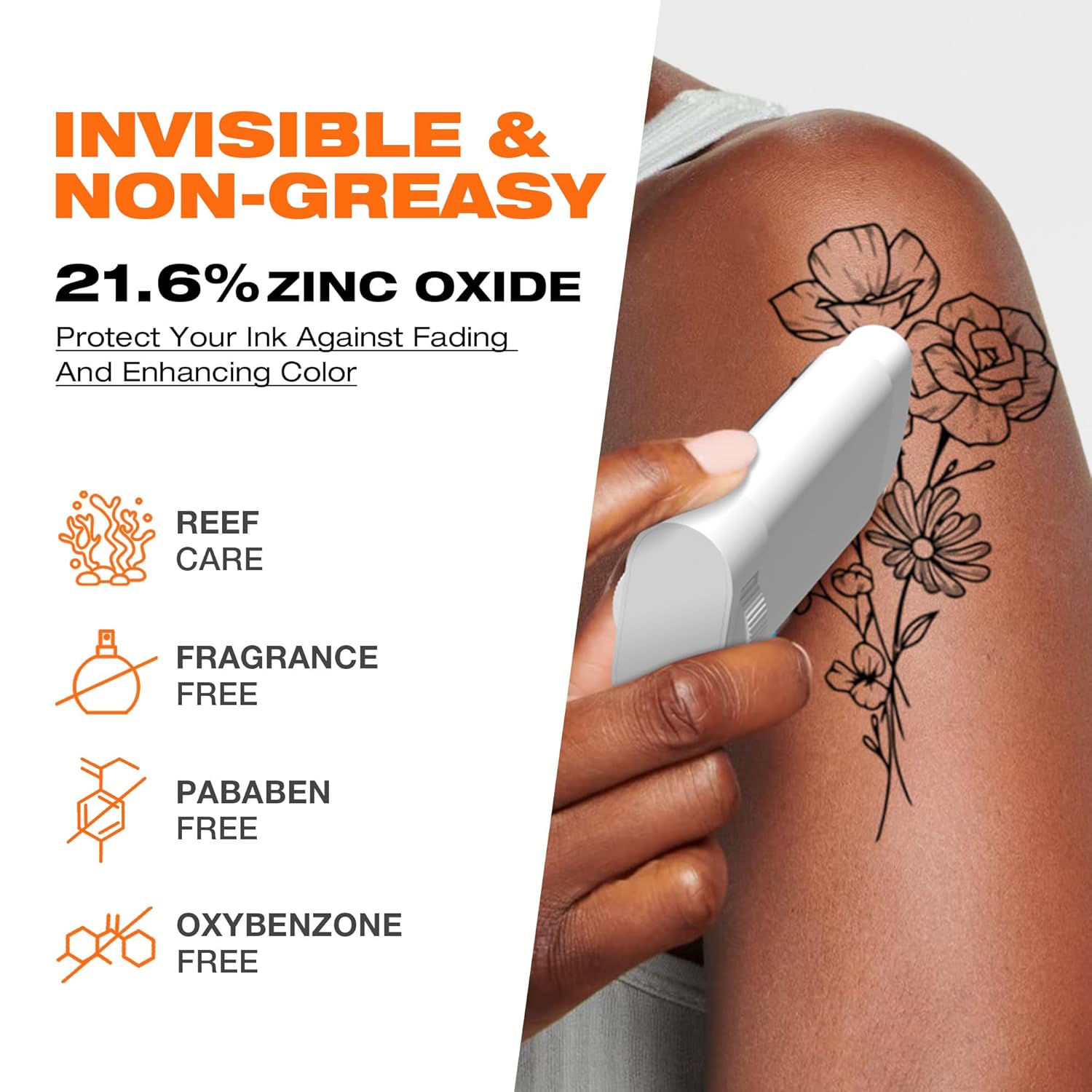 Sexymix Tattoo Sunscreen SPF 50 Sunscreen Stick, Mineral Sun Protection with Zinc Oxide, Broad Spectrum UVA/UVB Protection, Waterproof, Non-Greasy, Enhances Colors Tattoo Aftercare 0.7oz (2 Packs) - Image 5