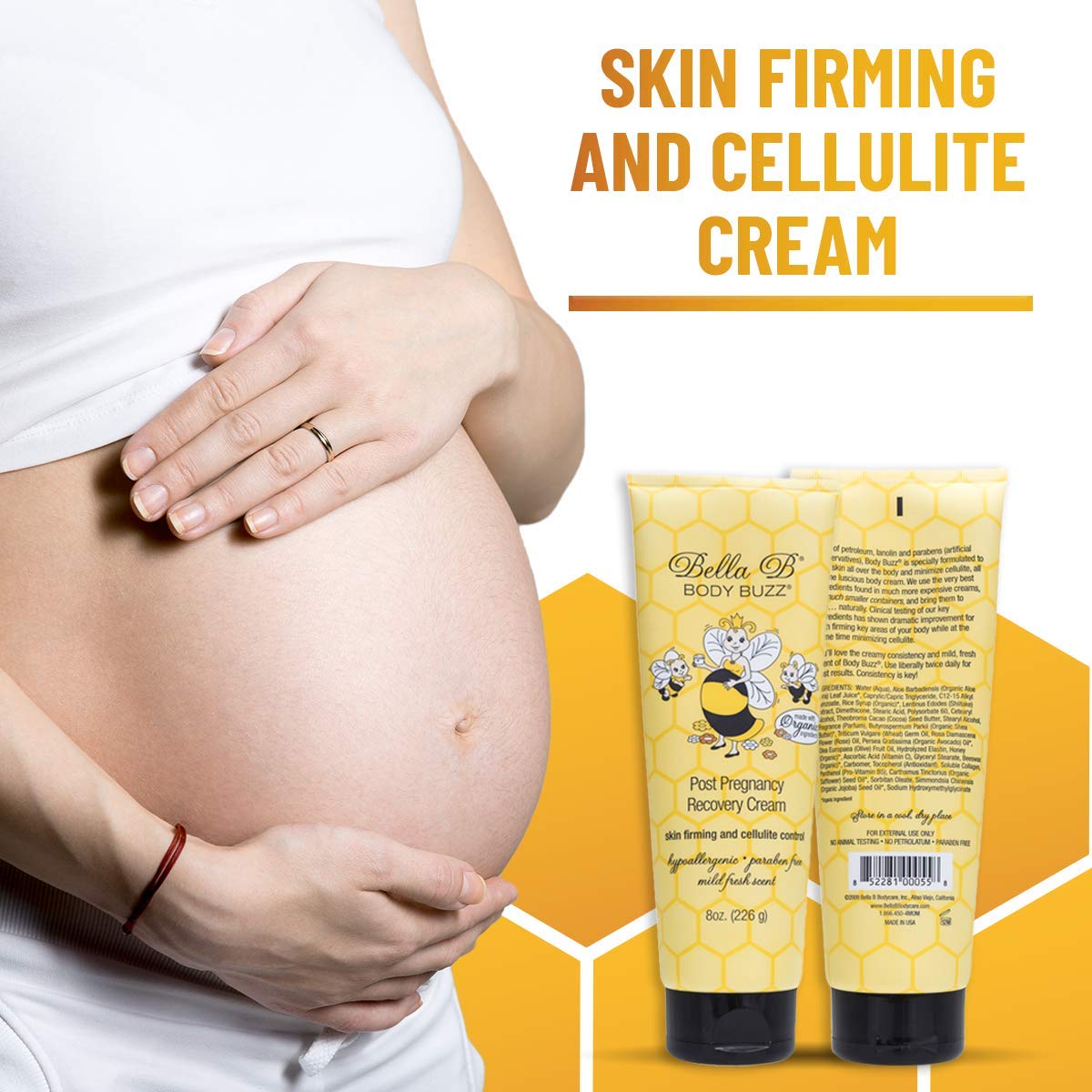 BELLA B Body Buzz Cream - Cellulite Cream - Skin Firming Cream For Pregnancy - Deep Moisturizing Body Cream - Belly Butter For Pregnancy, Cellulite and Firming Cream, 8 Ounce - Image 2