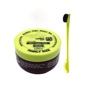 EBIN NEW YORK 24 Hour Edge Tamer Kit (8.25oz/ 250ml, Regular) No Flaking, No White Residue, Shine and Smooth texture with edge hair styling