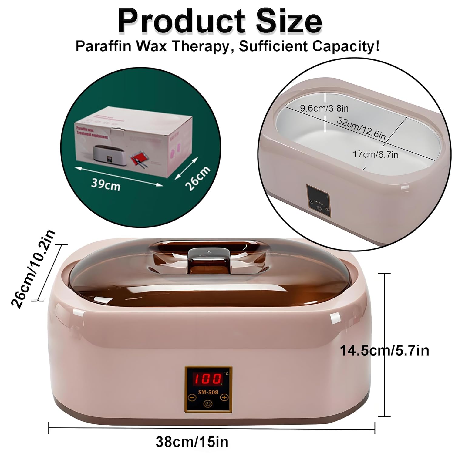 Large Capacity 4000mL Paraffin Wax Warmer Machine for Hands and Feet with Adjustable Temperature Control - Image 2