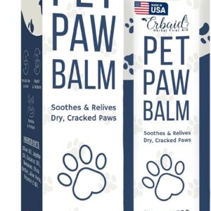 Dog Paw Pad Balm – Natural Pet Paw Balm Stick for Dry, Itchy, Cracked Irritated Skin – Paw Protector Moisturizes & Soothes Paws, Nose, Elbows – Lick Safe Itchy Skin Relief for Dogs, Cats, Made in USA