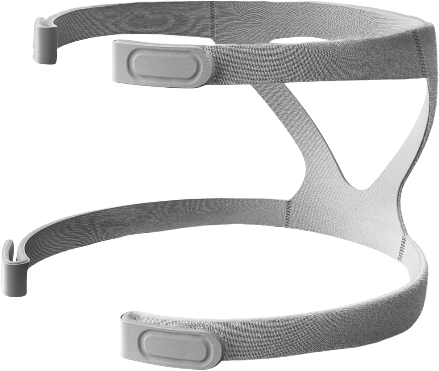 Universal Replacement Headgear Strap Full Mask Replace Part, 4-Point Adjustable CPAP Headgear, CPAP Accessories for CPAP Ventilator, Gray (Without Mask) (1)