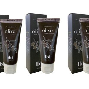 IBI Ultra Hydrating Moisturizing Hand Cream For Dry & Senstive Skin, Olive 2.02 Ounce Tube (Pack Of 3)