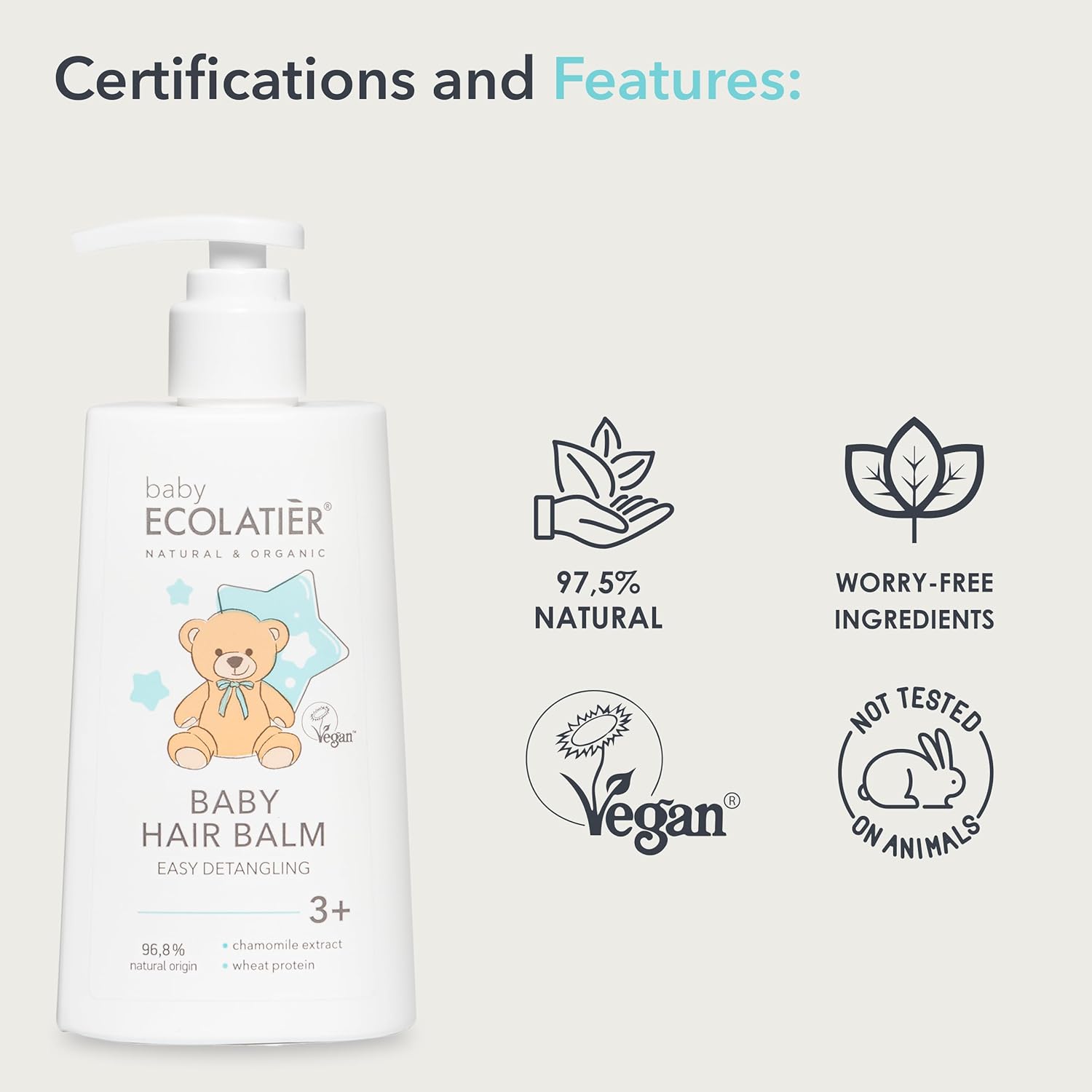 Kids Hair Balm Easy Detangling 3+ Years Curly Hair Conditioner 8.5 Fl Oz - Image 6