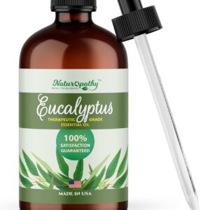 Naturopathy Eucalyptus Essential Oil, Therapeutic Grade, Premium Quality Perfect for Aromatherapy (4 fl oz)