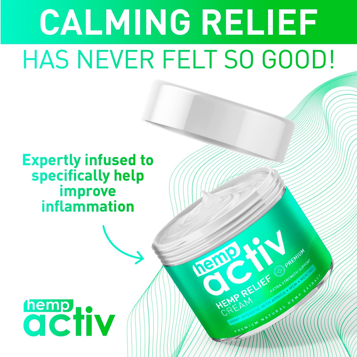 Joint & Muscle Relief Cream, Infused with Hemp, Menthol, MSM & Arnica, Soothe Discomfort in Your Back, Muscles, Joints, Neck, Shoulder, Knee, Nerves - 2 Fl Oz - Image 4