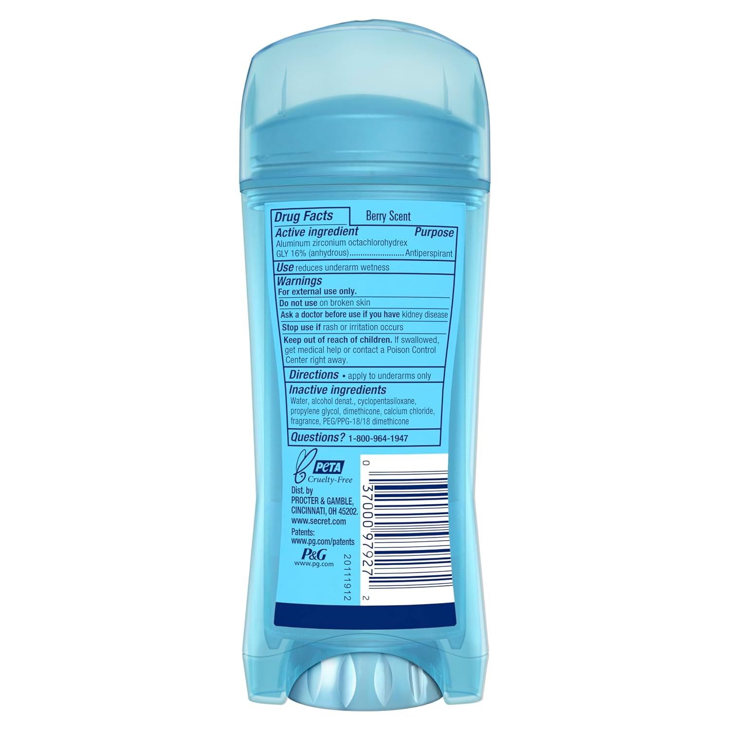 Secret Fresh Antiperspirant Deodorant for Women, 72hr Breathable Sweat & Odor Protection, Instant Freshness & Gentle, PH Balancing Minerals, Clear Gel, Refreshing Berry Scent, 3.4 oz - Image 9
