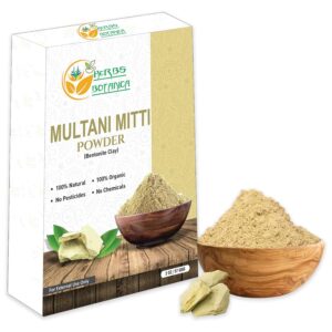 Multani Mitti Powder Earth Clay Mask 100% Pure Bentonite and Kaolin Clay for Skin Care, Indian Healing and Deep Cleansing – 2 oz Kaolin Clay Indian Deep Pure Grade Cleansing