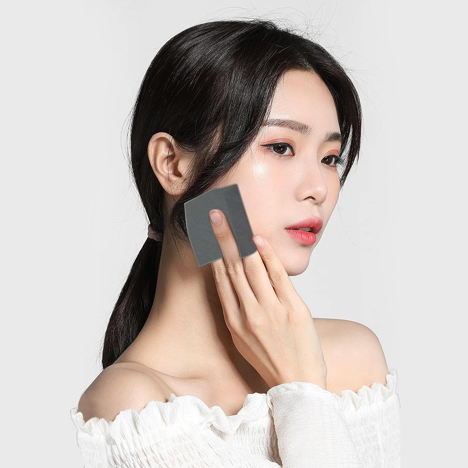 WishLotus Face Oil Blotting Sheets, 200Pc Linen Oil Blotting Paper for Oily Skin with Mirror Case and Self-Adhesive Powder Puff, Oil Absorbing Sheets for Men and Women (200) - Image 7