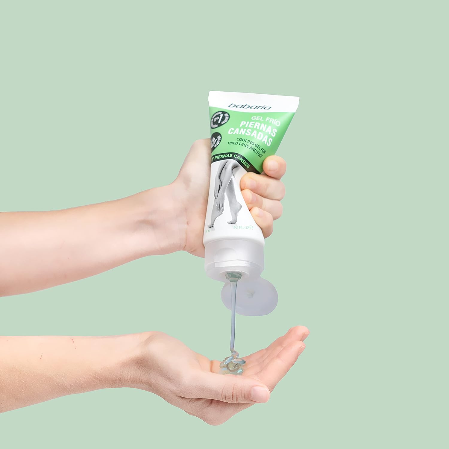 Babaria Cooling Gel for Legs and Feet - Calming and Softening Effect - Provides Regenerating and Soothing Properties - Infused with Castor Oil and Aloe Vera - Suitable for All Skin Types - 5.1 oz - Image 4