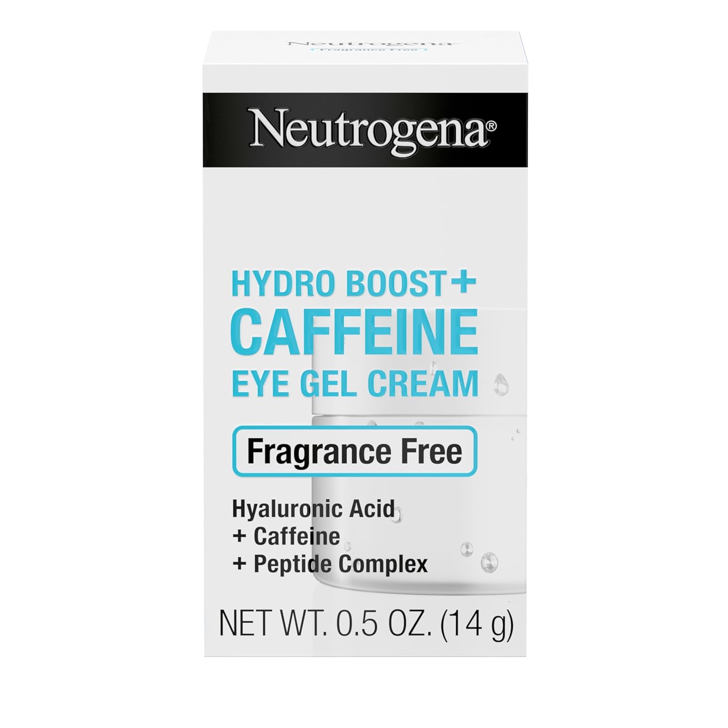 Neutrogena Hydro Boost + Eye Cream for Dark Circles & Puffiness, Under Eye Cream with Caffeine, Hyaluronic Acid and Peptides, Fragrance Free, 0.5 oz - Image 7