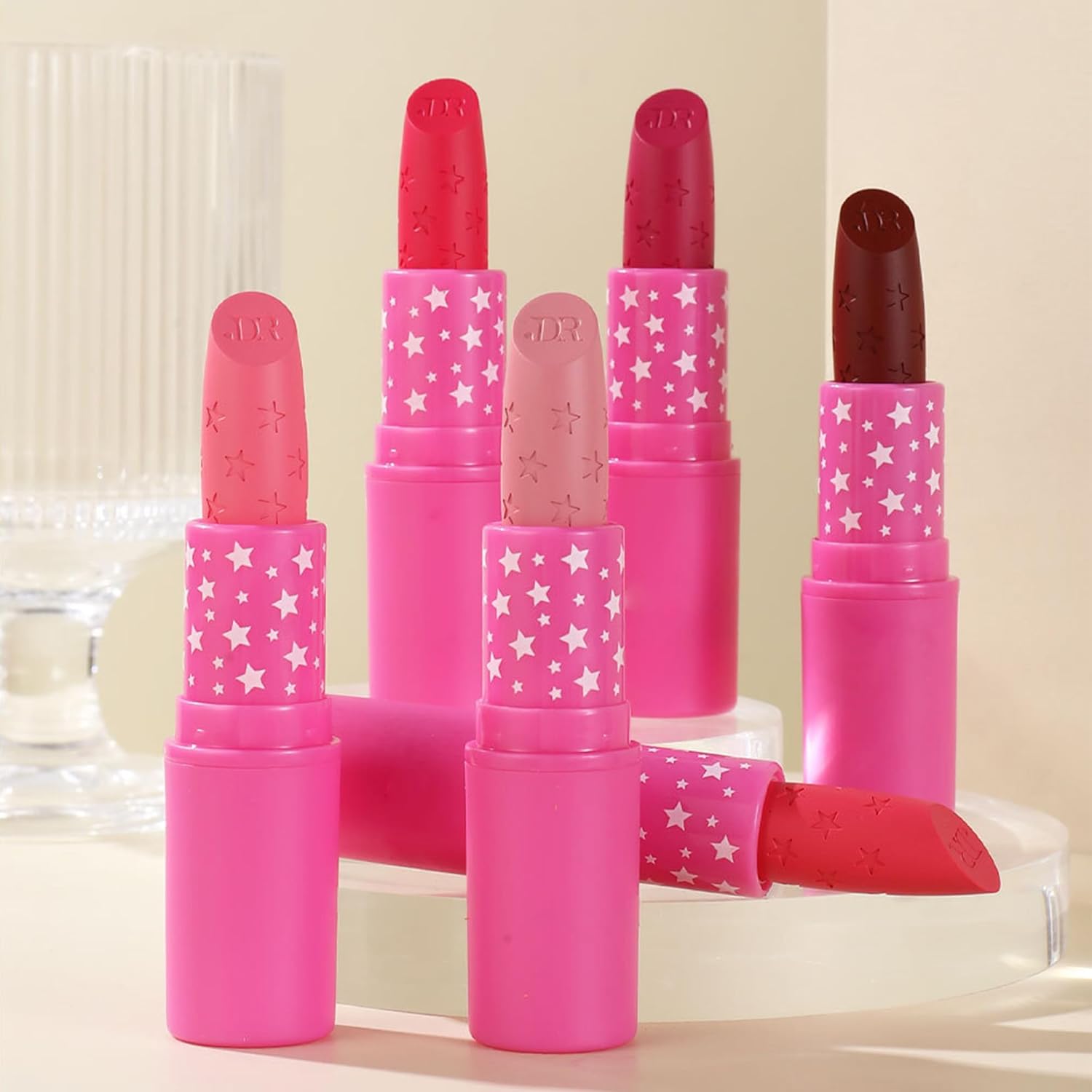 Matte Waterproof Lipstick #01 Light Pink, Long Lasting Hydrating Creamy Formula for Women - Image 6