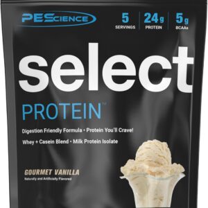PEScience Select Low Carb Protein Powder, Gourmet Vanilla, 5 Serving, Keto Friendly and Gluten Free