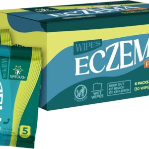 Eczema Wipes All-Natural Fast Acting Eczema Relief, Instantly Soothes & Cools Itching, Cracking, and Drying, Skin Protectant Organic Wipes
