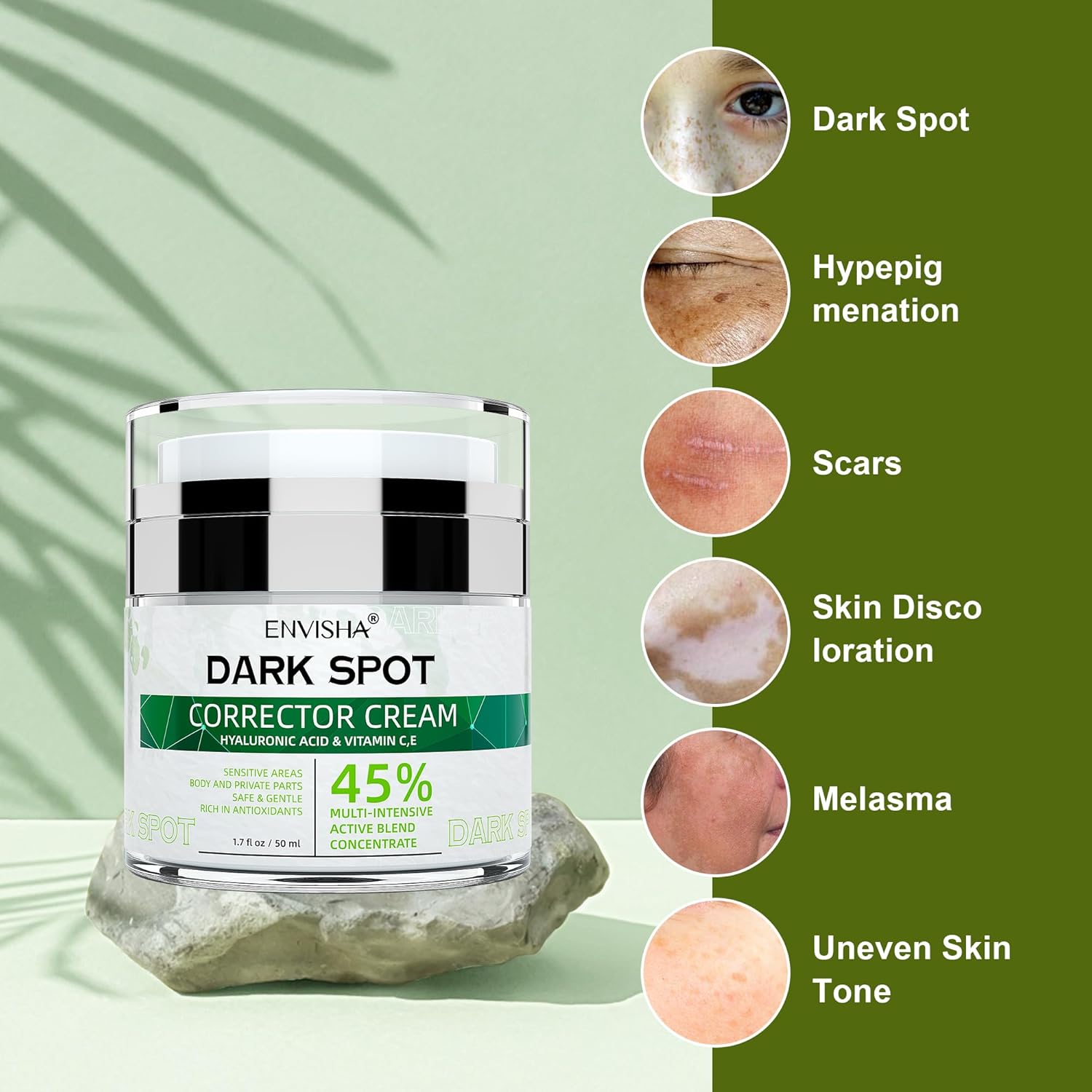 Brightening Dark Spot Remover Cream Face Body Moisturizer Sun Age Spots 2 oz - Image 6