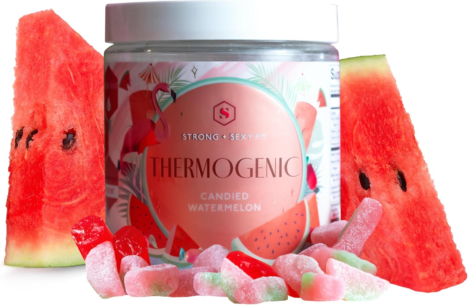 Strong & Sexy Fit Women's Workout Drink Powder, Weight Support, 30 Servings, Candied Watermelon - Image 6