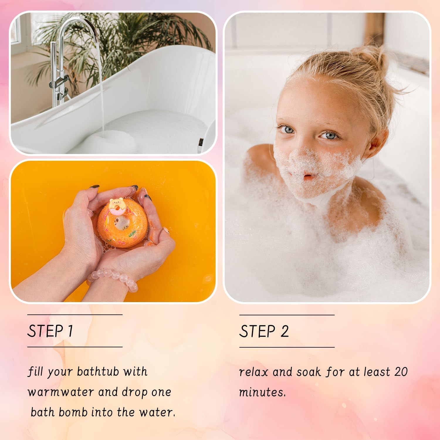 BusyMouth 9 Piece Kids Bath Bomb Gift Set with Surprise Toys for Non-Toxic Bubble Fun - Image 6
