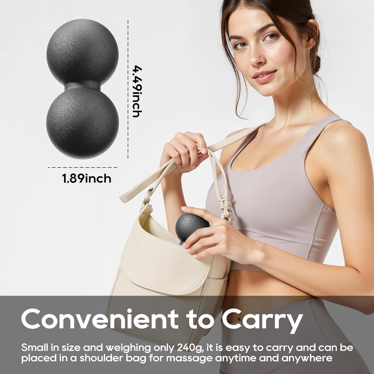 Hard Peanut Massage Ball - Dual Lacrosse Ball for Myofascial Release,Yoga & Deep Tissue Massage,Plantar Fasciitis and Acupoint Pressure Relief - Muscle Relaxer - Image 7