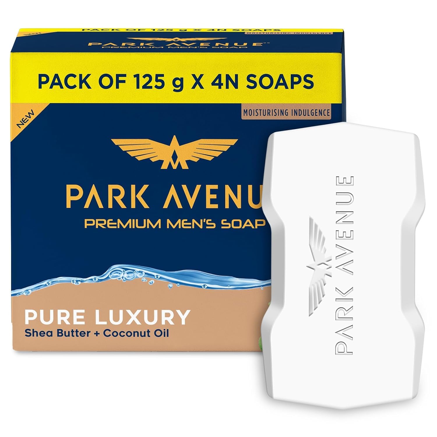 Park..Avenue. Premium Menโs Soaps for Bath โ Pure Luxury | 125g (Pack of 4) | Enriched with Shea Butter & Coconut Oil | Grade 1 Soap | For All Skin Types