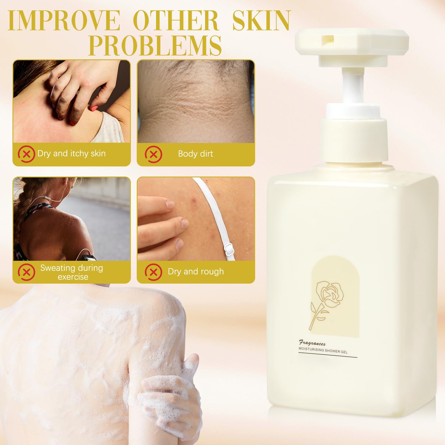 SanyeQueen 300ML Hydrating Scented Body Wash for Unisex Use - Image 3