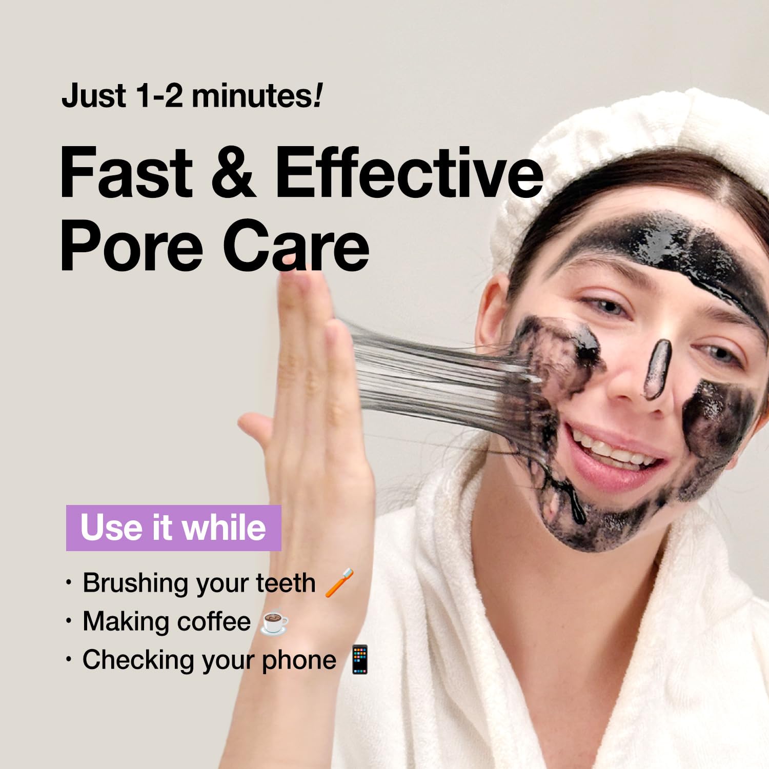 Coxir TXA Mucin Pore Mask Cleanser Foam Wash Charcoal Tranexamic Acid 120ml New - Image 3