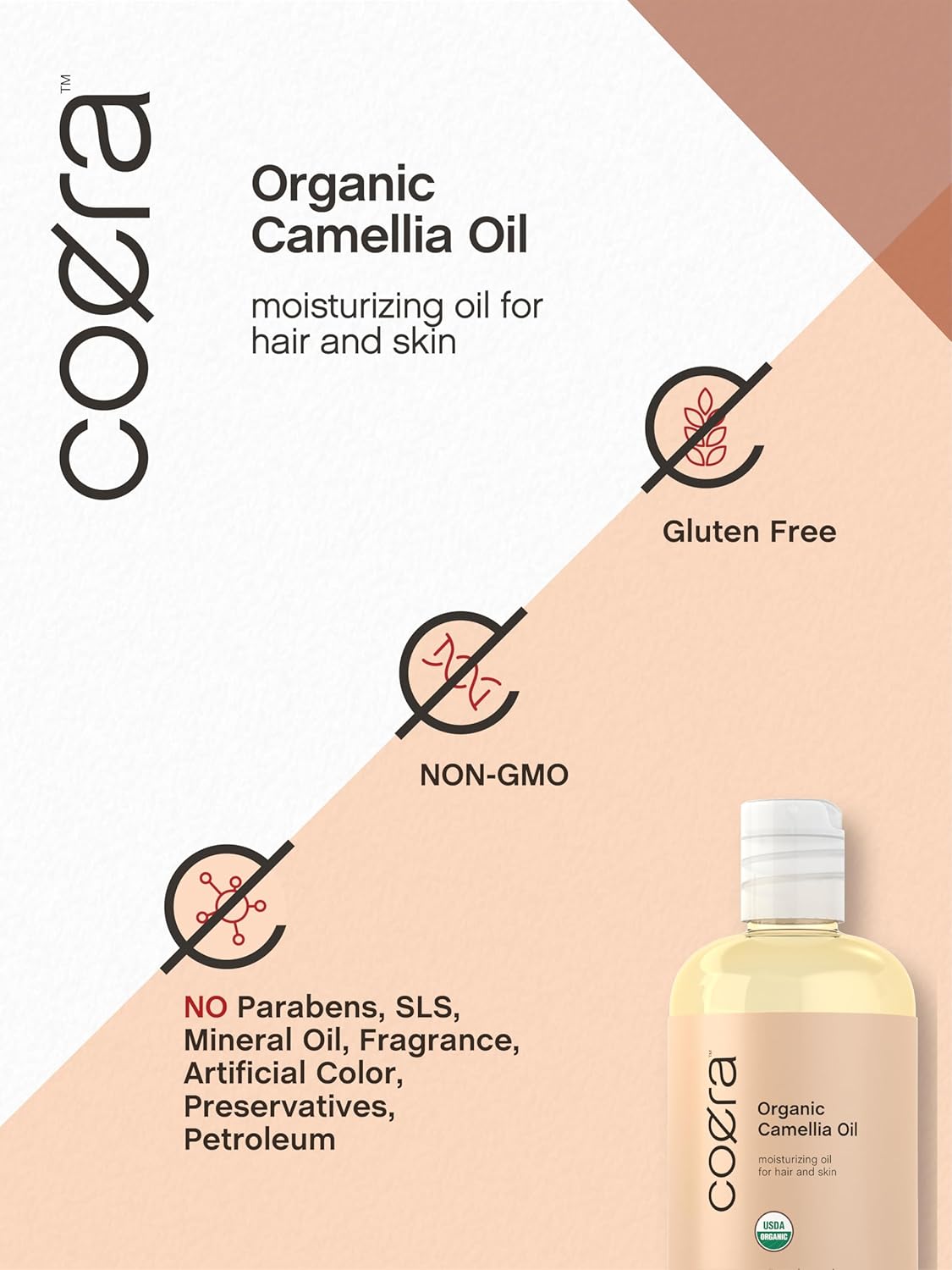 TiktokCoera Camellia Oil | 8 fl oz (Pack of 1) | Certified Organic | Moisturizing Oil for Hair and Skin | Free of Parabens, SLS, & Fragrances - Image 5