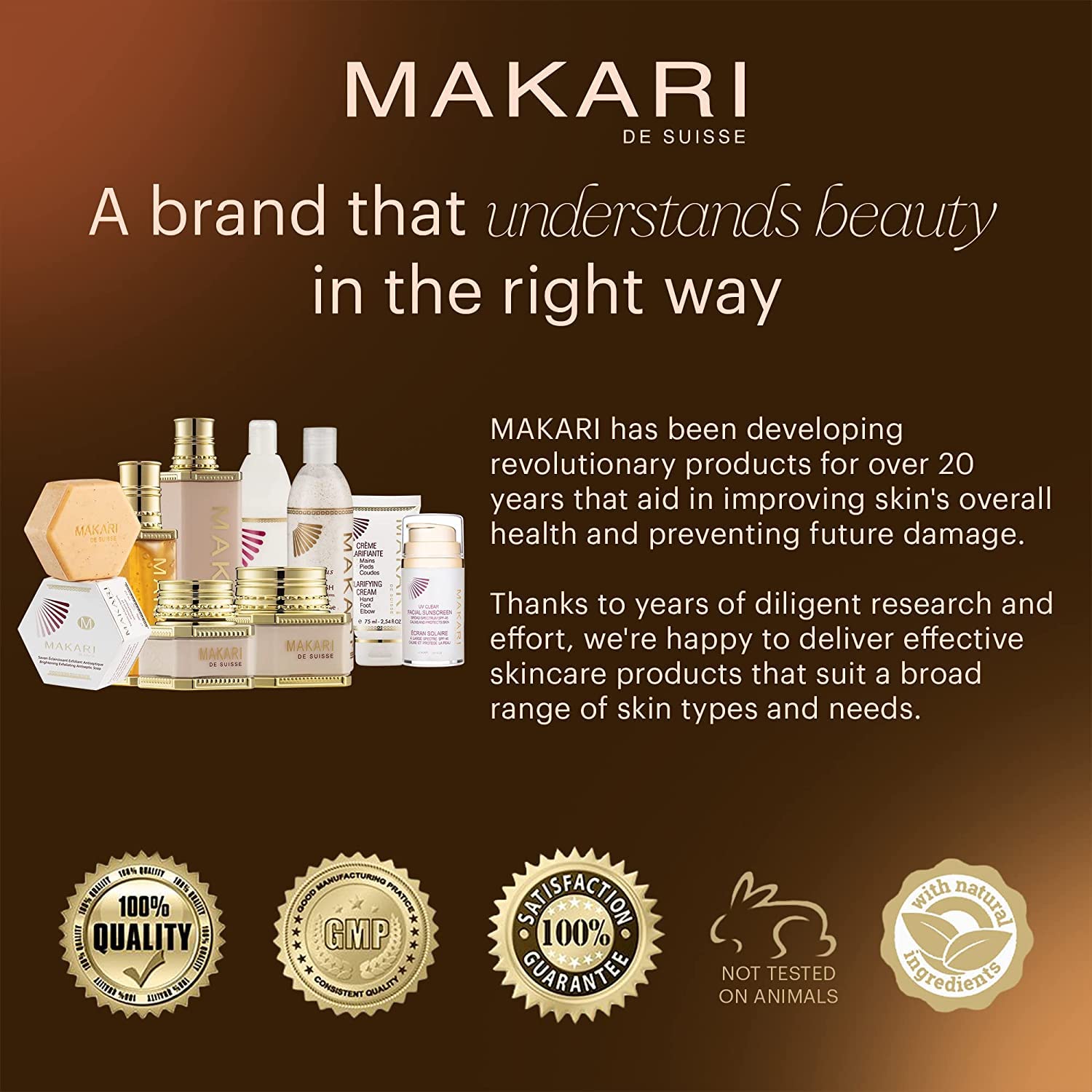 Makari Premium+ Body Brightening Beauty Milk (4.57 fl oz) | Anti-Aging Body Lotion | Softens and Smoothens Skin | Helps Diminish Discolorations and Dark Marks | Enhances Luminosity and Vibrance - Image 6