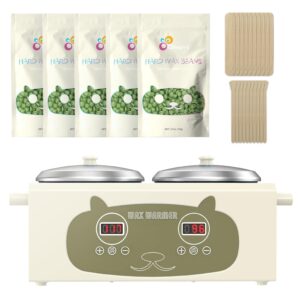 Professional Hair Removal Wax Pot Heater with Waxing Kits for Hair Removal, Green