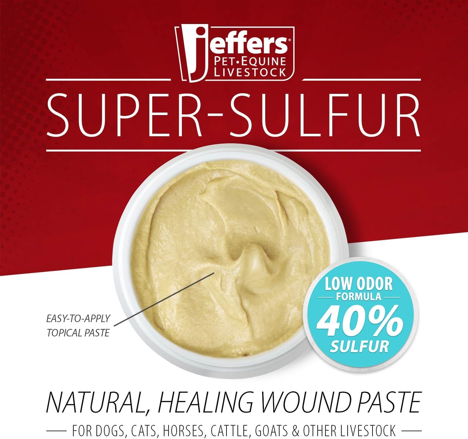 Jeffers Super Sulfur Healing Paste 8 oz Natural Skin & Wound Care for Pets Livestock - Image 6