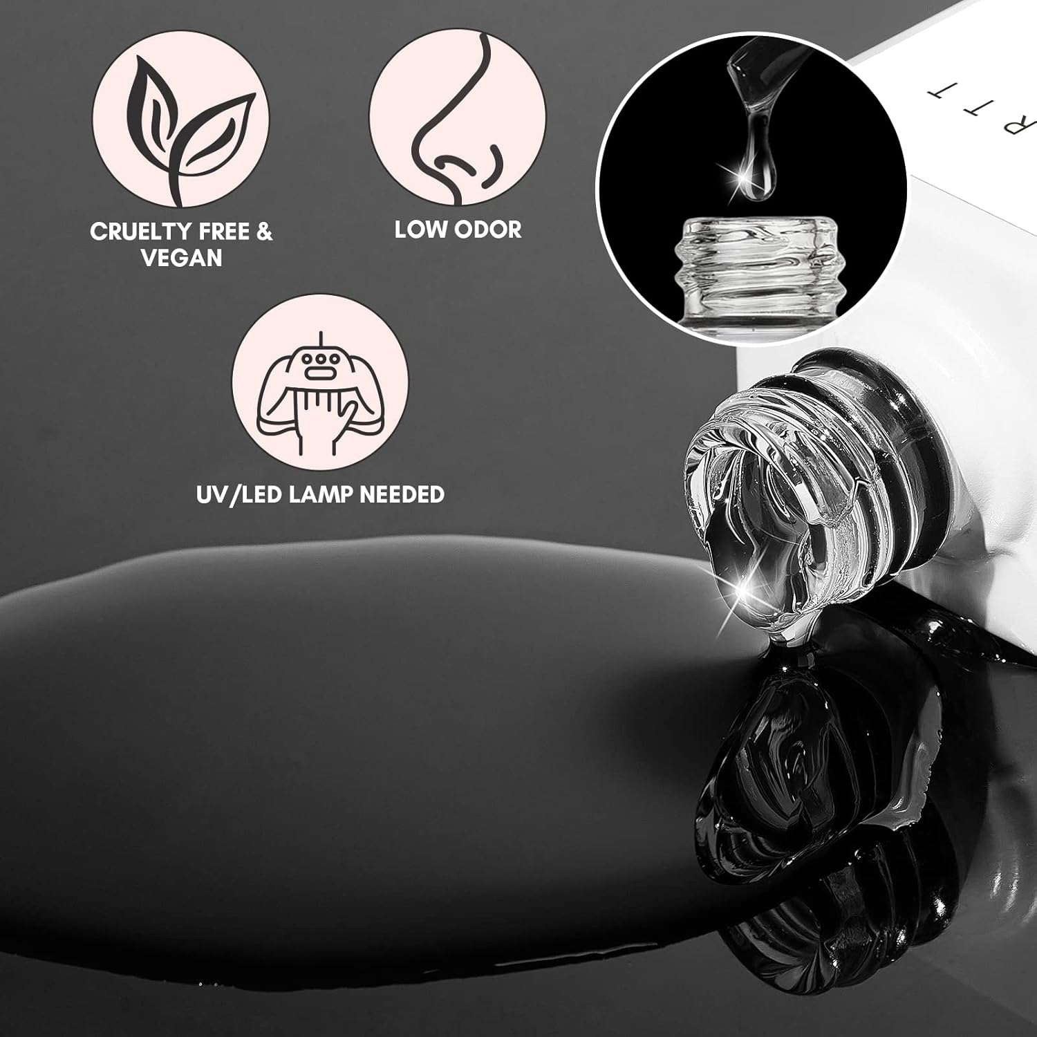Makartt 2 Pcs Gel Top Coat and Base Coat Set - No Wipe Shine Finish Soak Off Base Top Coat Long Lasting for Gel Nail Polish, LED UV Lamp Need, Salon Quality Nail Manicure Gifts, 10ML - Image 7