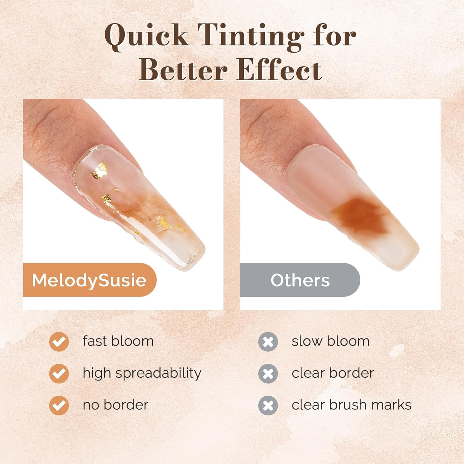 MelodySusie Clear Blooming Gel for Nail Design, Marble Watercolor UV Gel Nail Polish, Spreading Effect Sheer Painting Gel Nail Art Supplies, Nail Salon Manicure at Home for Women, 0.53 Fl Oz - Image 5