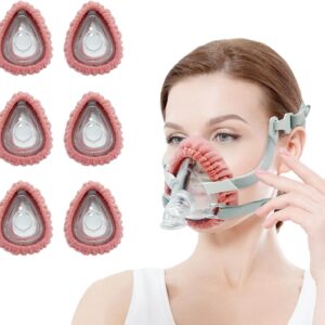 6 Pack CPAP Mask Liners Compatible with Medium Size Full CPAP Full Face Mask,Comfort Reusable Cushion Covers,Absorbs Facial Oils and Moisture Improve The Comfort of Wearing (Medium Size)
