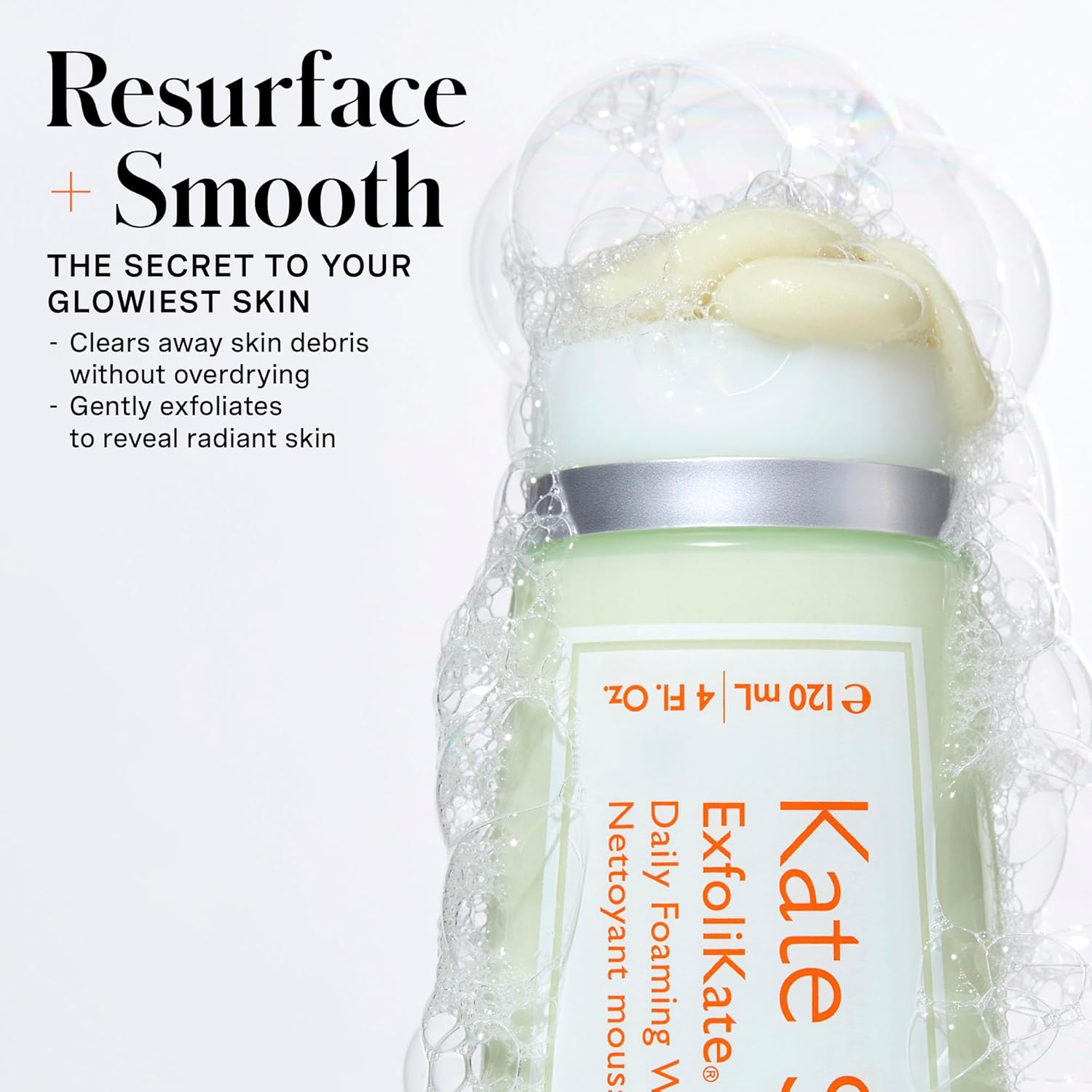 Kate Somerville ExfoliKate Cleanser – Daily Exfoliating Foaming Face Wash – Clinically Formulated Glycolic Acid and Lactic Acid Gentle Facial Scrub - Image 3