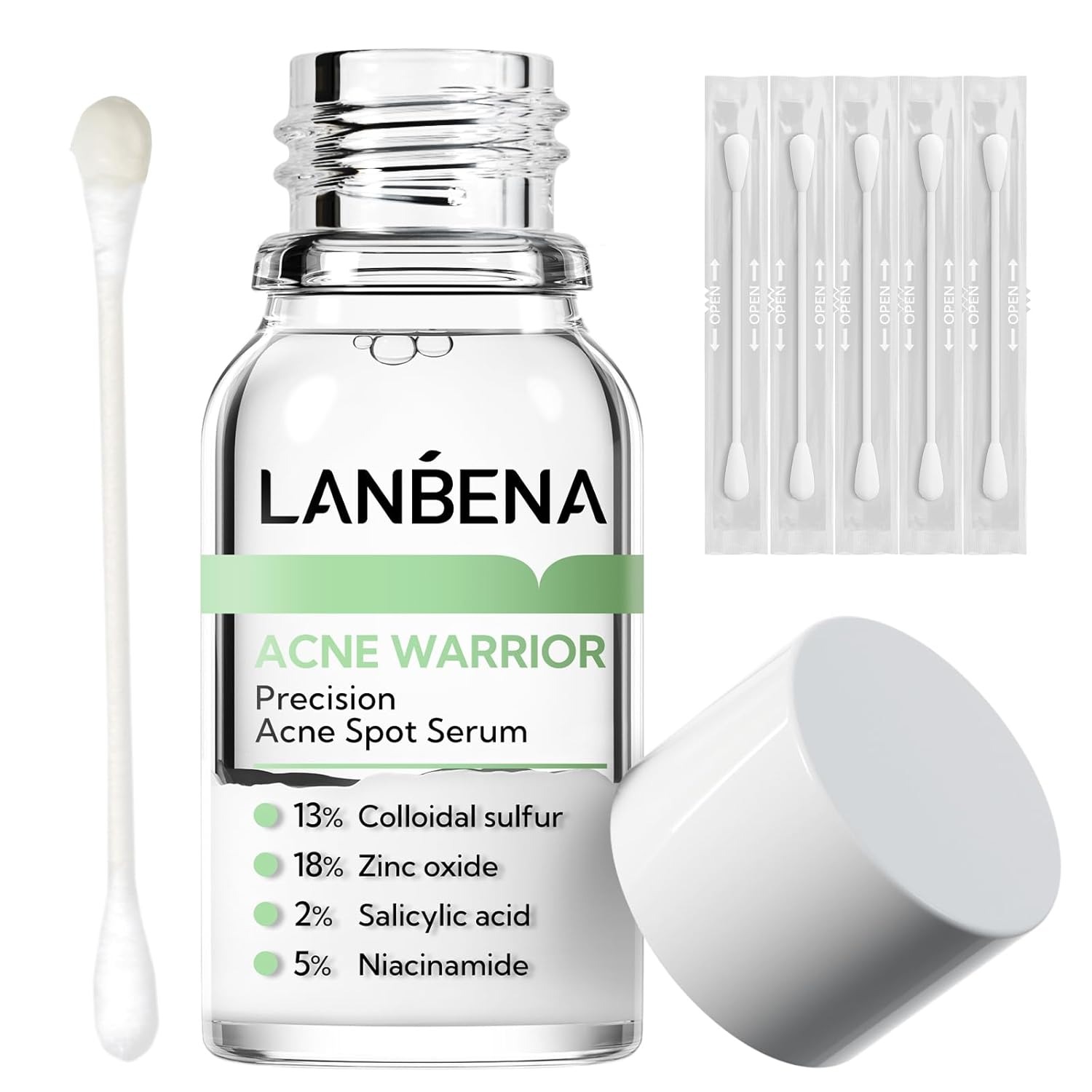 LANBENA Precision Acne Spot Serum, Acne Drying Lotion, Overnight Acne Treatment For Face, Dry Out Pimples, Blemishes, Zits And Clean Pores, 0.42 Fl Oz - Image 8