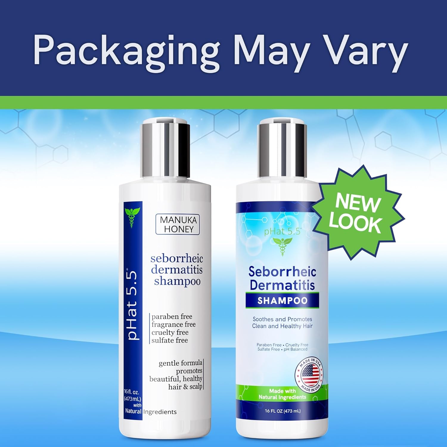 PHat 5.5 Sulfate-Free Shampoo 16oz for Dry Itchy Scalp and Seborrheic Dermatitis Relief - Image 2