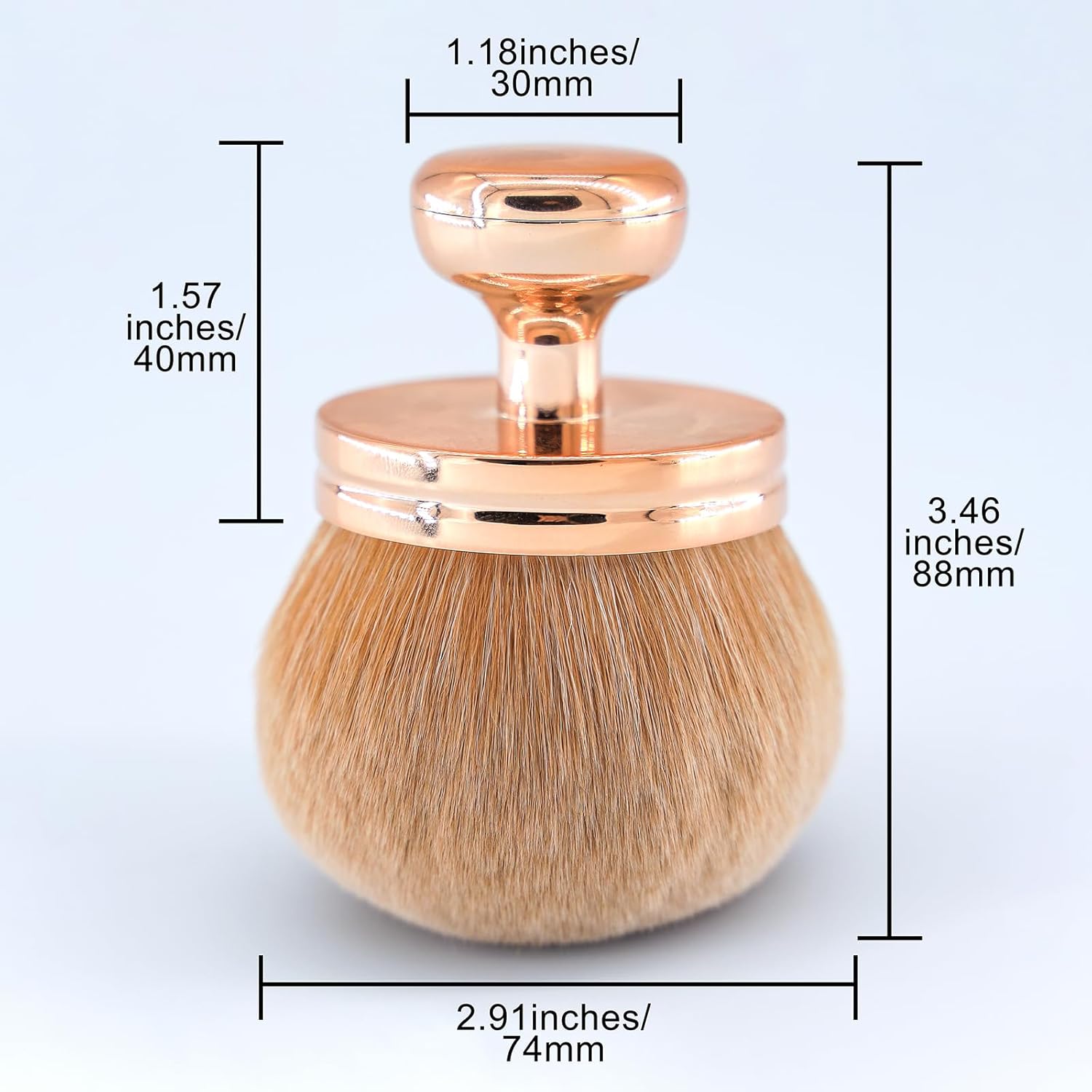 Extra Large 74mm Wide-Head Kabuki Body Makeup Brush for Flawless Self Tanner Application with Drawstring Bag - Image 2