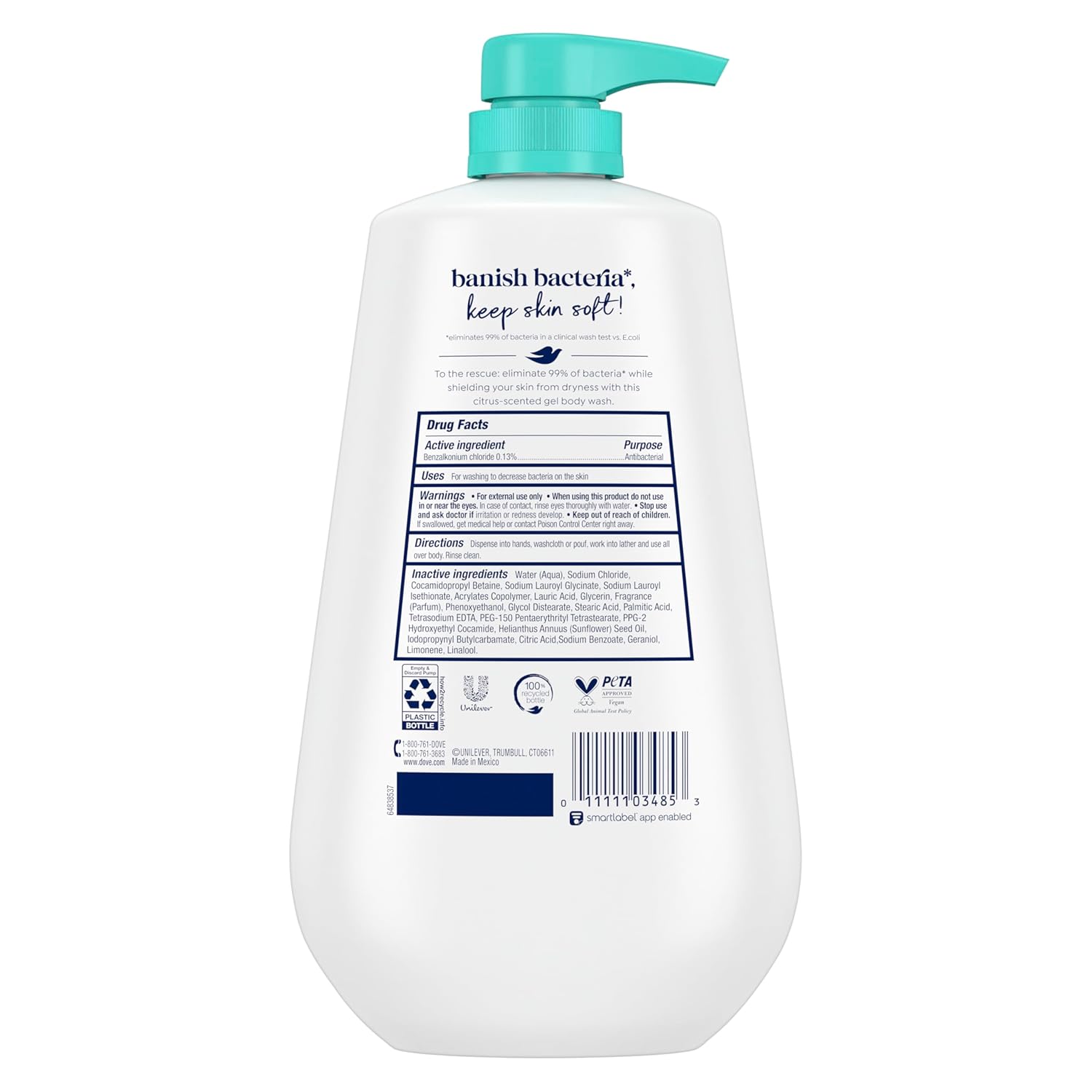 Dove Body Wash Care & Protect 30.6 FO - Image 2