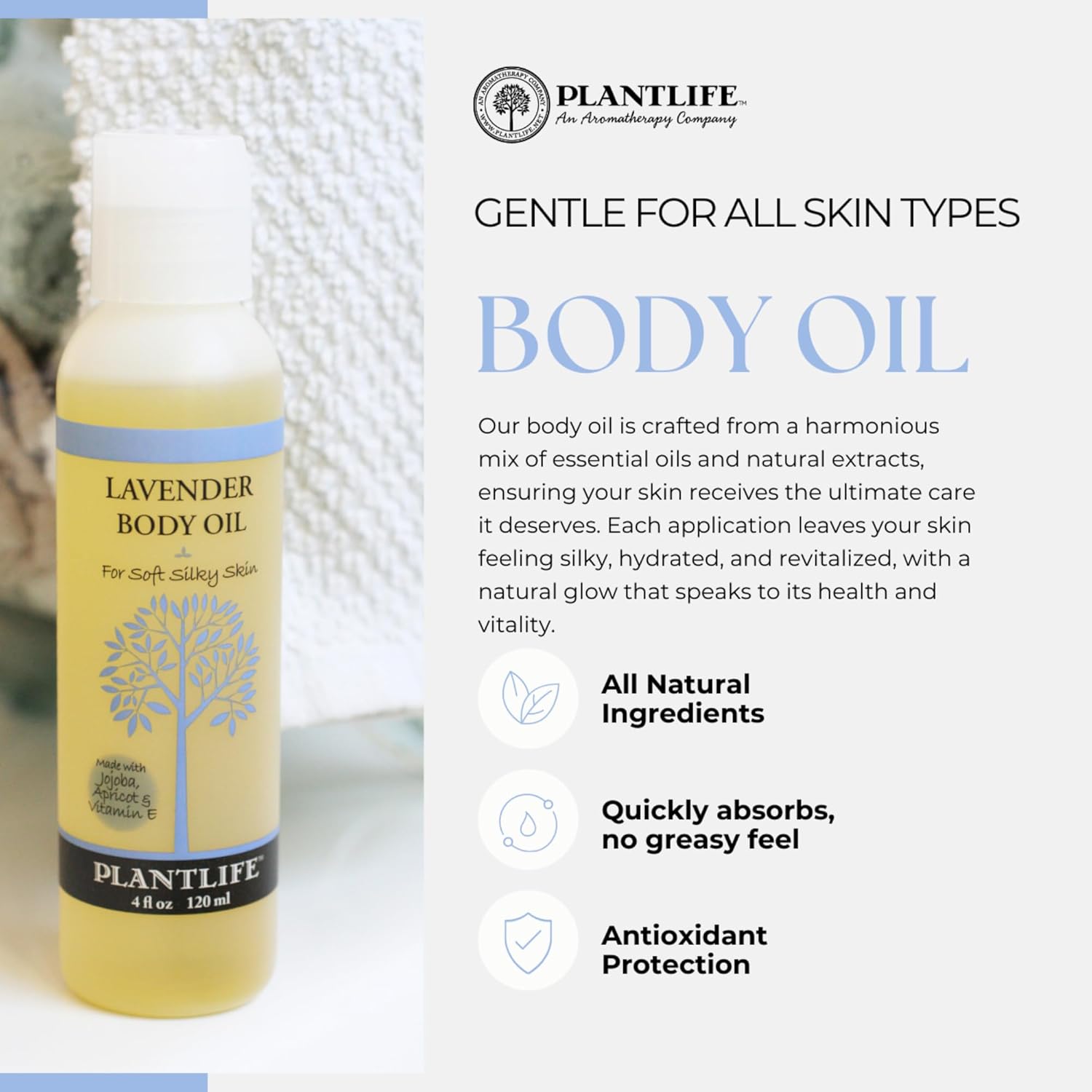 Plantlife Patchouli Body Oil - Moisturizing Natural Body Oil for All Skin Types - Nourishing Dry Skin and Making It Feel Soft and Silky for Women & Men - Bath, Body & Massage Oil - 4oz - Image 2