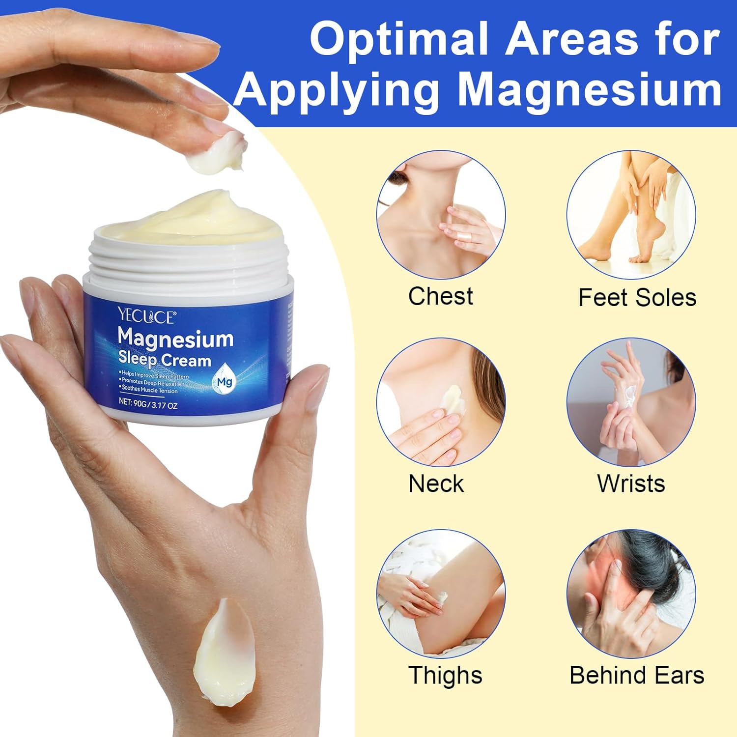 Magnesium Cream for Feet, Magnesium Oil for Feet, Magnesium Lotion, Magnesium Cream 3.17 OZ, Topical Magnesium, Soothes Muscle Tension, High Concentration Genuine Zechstein Topical Magnesium Chloride - Image 6