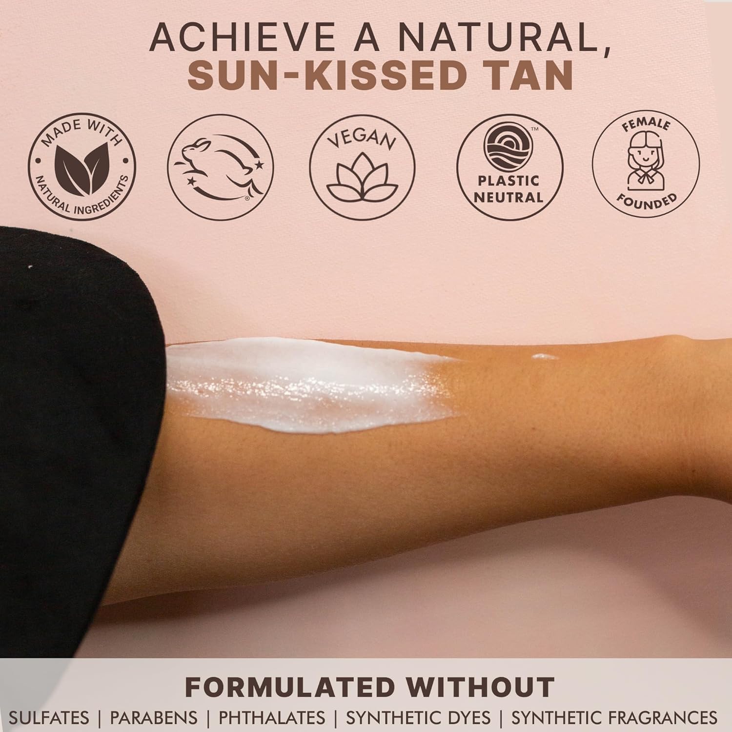 Sunless Tanning Kit: Lotion, Applicator Mitt, Exfoliating Glove, Face Tanner - Image 4