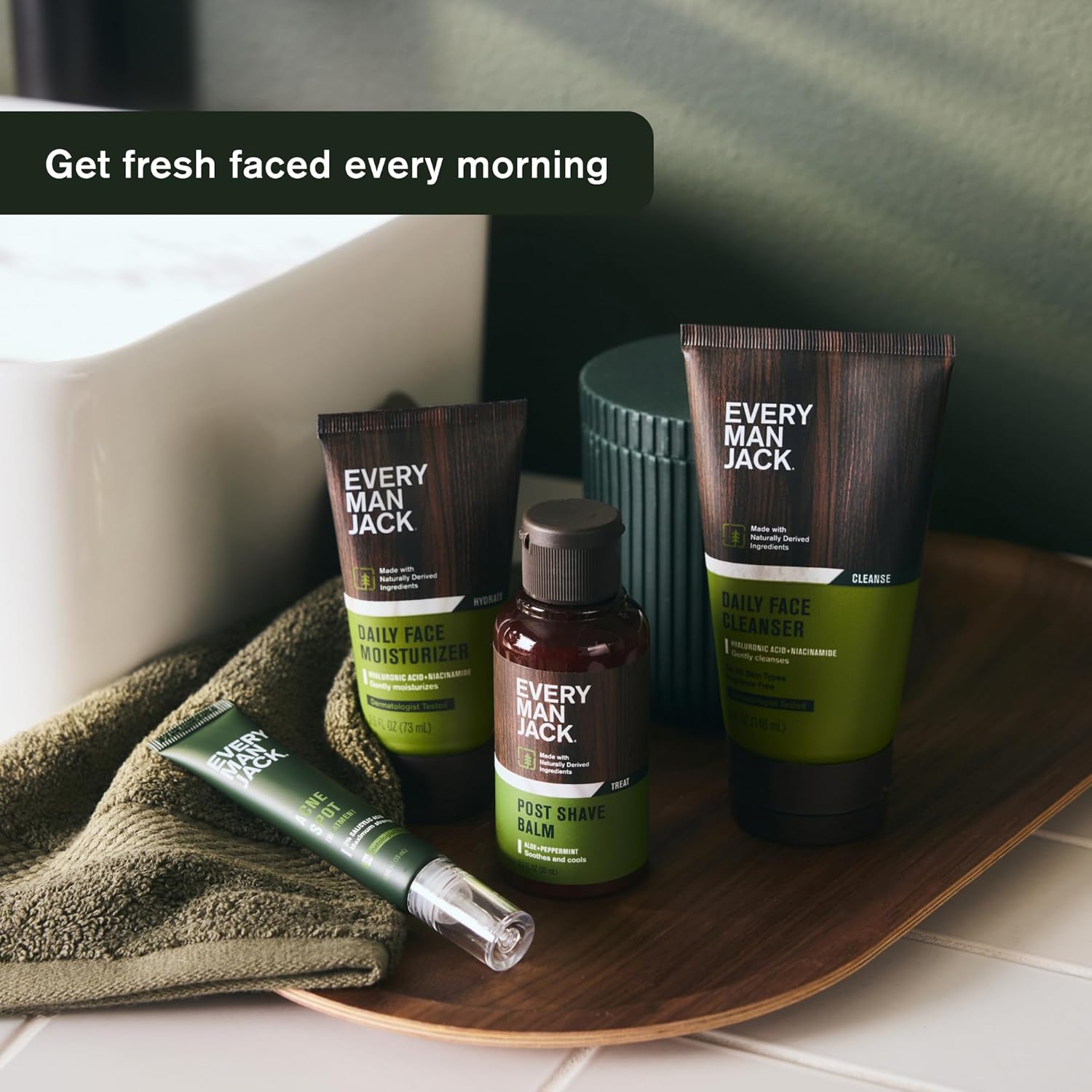 Every Man Jack Daily Face Wash for Men - Gently Cleanse, Moisturize, and Revive Dry, Tired Skin with Hyaluronic Acid and Niacinamide - 5 oz Men's Face Wash (2 Pack) - Image 3