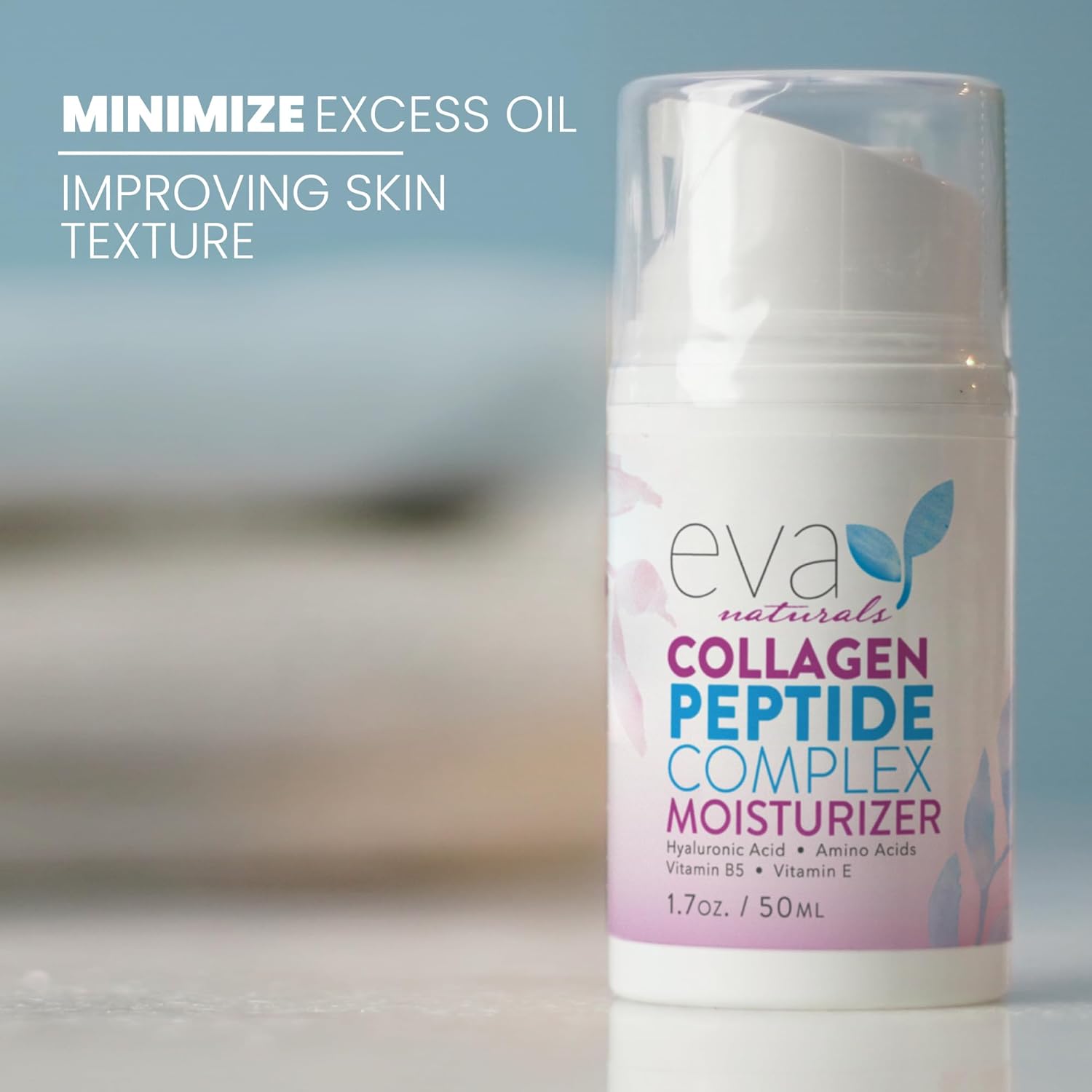 Eva Naturals Collagen Face Moisturizer Peptide - Anti-Wrinkle Facial Moisturizer For Face - Deeply Hydrating Multi-Peptide Collagen Boosting Face Cream, Facial Skin Care For Smoother Skin - 50ml - Image 4