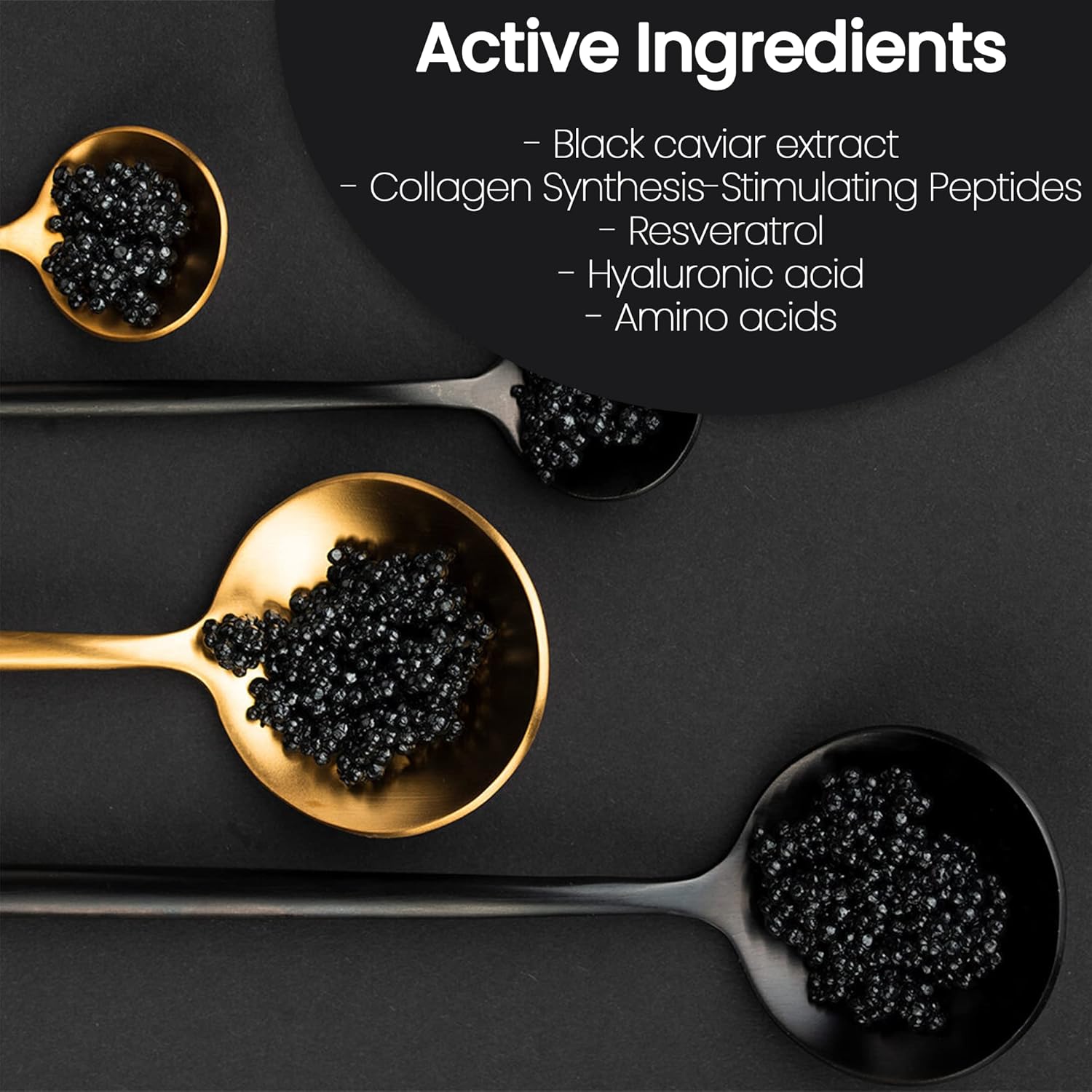 Caviar Face Moisturizer Regenerate Cream - Anti Aging Cream for Aging Spots, Facial Treatment with Hyaluronic Acid & Resveratrol, Facial Moisturizer for Any Type of Skin | (1.6 Oz) - Image 4