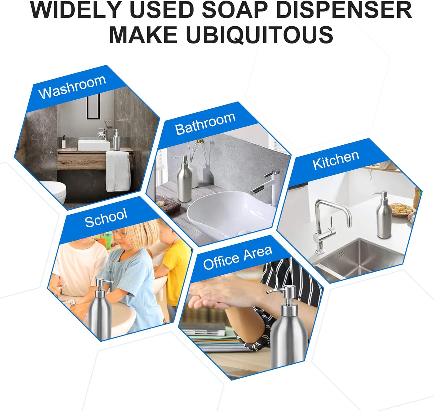 Large Dish Soap Dispenser - 25.5Oz Countertop Brushed Stainless Steel Soap Bottle with Anti-Rust Leakproof Pump, Hand Liquid Soap Dispenser for Bathroom & Kitchen - Image 7