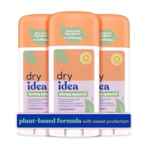 Dry Idea Plant Based Invisible Solid Deodorant & Antiperspirant For Women | 2X Longer Sweat & Odor Protection for Sensitive Skin | Paraben & Sulfate Free | Fresh Breeze Scent, 2.6 oz. (3 Pack)