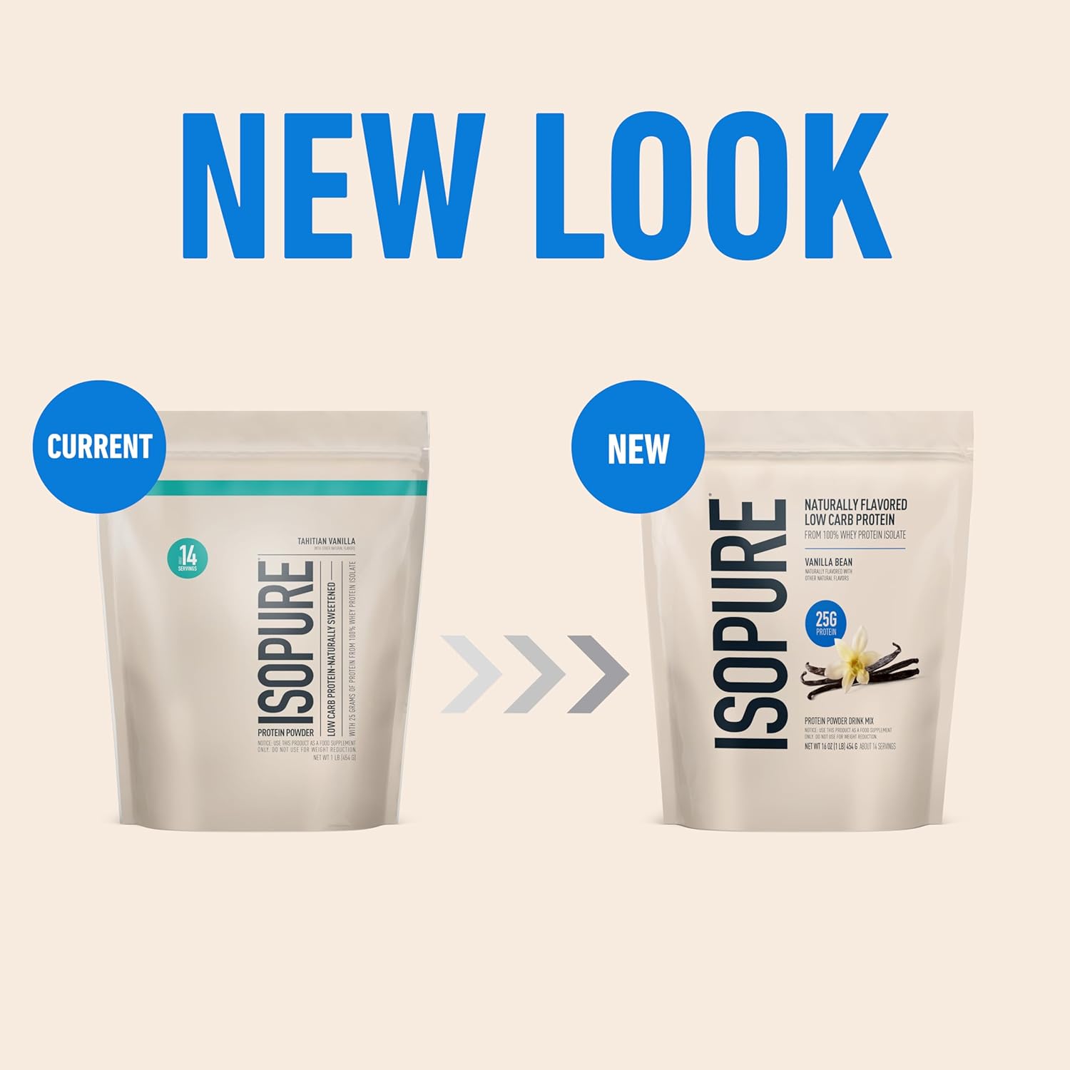 Isopure Vanilla Bean Low Carb Whey Protein Isolate Powder 1 Lb 14 Servings 25g Protein Lactose Free Gluten Free - Image 2